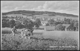 Wilthen. Blick auf Wilthen und d. Mönchswalder Berg