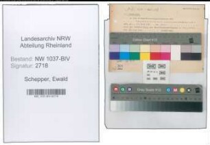 Entnazifizierung Ewald Schepper , geb. 25.04.1890 (Studienrat)