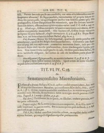 Tit. VI. IV. C. 28. de Senatusconsulto Macedoniano.