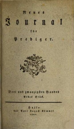 Journal für Prediger. 43. 1802