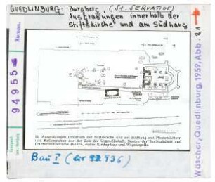 Quedlinburg: Ausgrabungen innerhalb von St. Servatius und am Südhang, Bau I