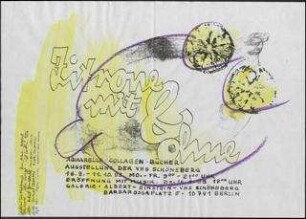 Zitrone mit & ohne Aquarelle, Collagen, Bücher