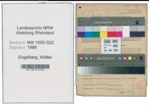 Entnazifizierung Walter Engelberg , geb. 09.09.1889 (Geschaeftsfuehrer)