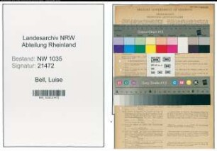 Entnazifizierung Luise Bell , geb. 15.02.1901 (Sekretaerin)