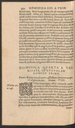Dominica Quarta A Trinitate ...