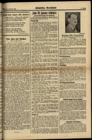 Zweite Ausgabe vom Montag, den 30. Januar 1939.