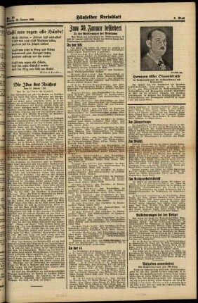 Zweite Ausgabe vom Montag, den 30. Januar 1939.
