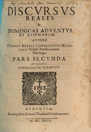 Discursus Reales ..., 2. In Dominicas Adventus, Et Epiphaniae