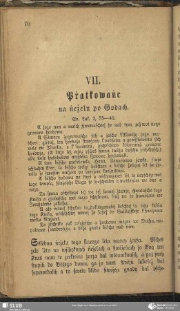VII. Pṙatkowaṅe na ṅeżelu po Godach