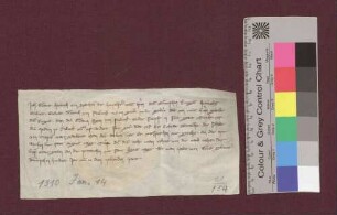Der königlich Hofrichter Graf Heinrich von Sponheim beauftragt Konrad Dietrich von Freiburg, den Grafen Egeno von Freiburg wieder in seine Gewähr der Judensteuer zu Freiburg einzusetzen.