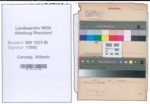 Entnazifizierung Wilhelm Conrady , geb. 23.01.1900 (Schlosser)