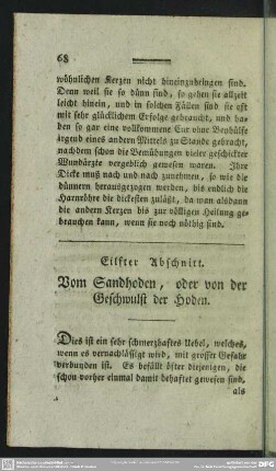 Eilfter Abschnitt. Vom Sandhoden, oder von der Geschwulst der Hoden