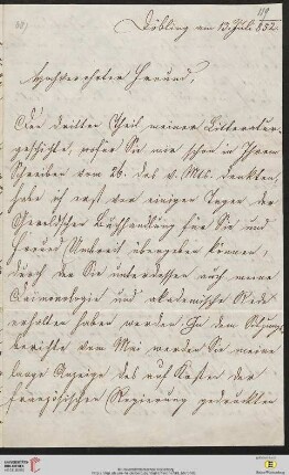 Brief von Joseph von Hammer-Purgstall an Friedrich Creuzer