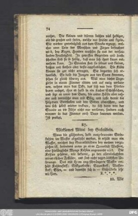 87. Wirksames Mittel bey Gichtübeln.