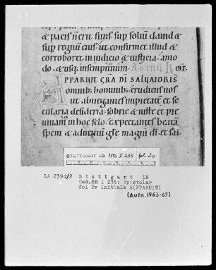 Epistolar — Initiale A (pparuit), Folio 2verso