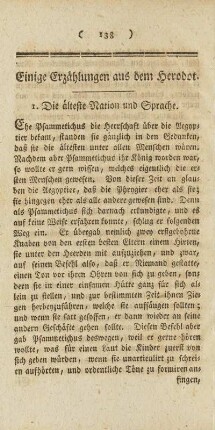 Einige Erzählungen aus dem Herodot.