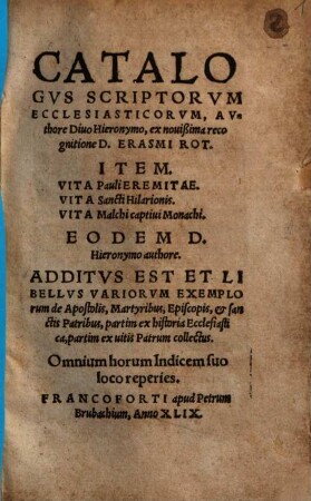 Catalogus scriptorum ecclesiasticorum