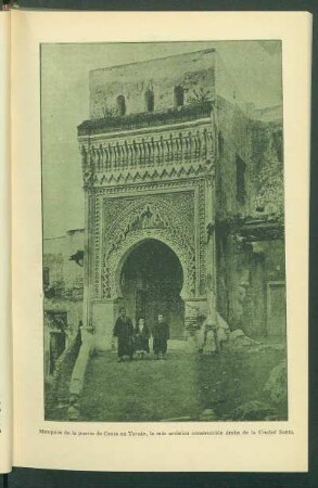 Mezquita de la puerta de Ceuta en Tetuán, la más artística construcción árabe de la Ciudad Santa. [Fotogrtafía]