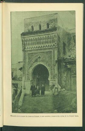Mezquita de la puerta de Ceuta en Tetuán, la más artística construcción árabe de la Ciudad Santa. [Fotogrtafía]