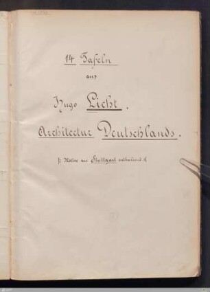 1: [Architectur Deutschlands] Band 1