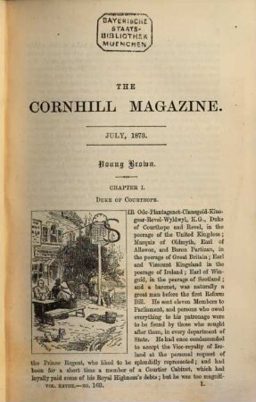 The Cornhill magazine. 28. 1873
