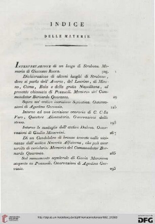 Indice delle materie