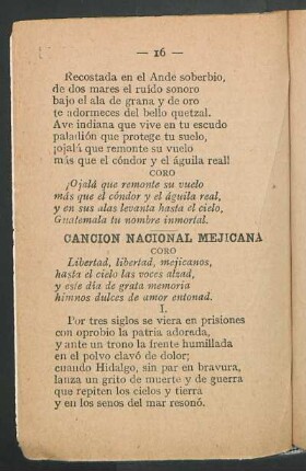 Canción nacional mejicana