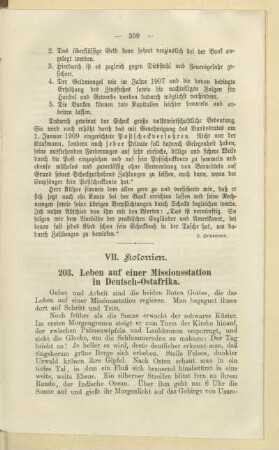 VII. Kolonien