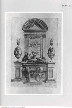 Monumenta clarorum doctrina praecipuè ..., Tafel 37: Grabmal des M. Curtius in Pisa(?)