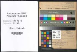 Entnazifizierung Heinrich Stupp , geb. 22.04.1908 (Vertreter)