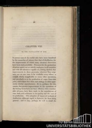 Chapter VIII. On the distillation of rum
