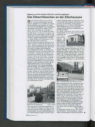 Zugang zum Park ist jetzt öffentlich und frei zugänglich : Das Elbschlösschen an der Elbchaussee