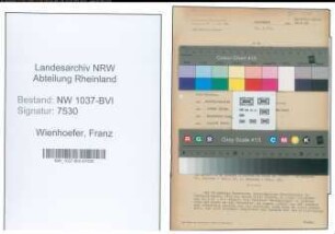 Entnazifizierung Franz Wienhoefer , geb. 20.10.1903 (Moebelhaendler)