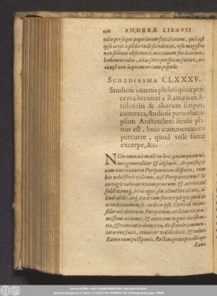 Schediasma CLXXXV.