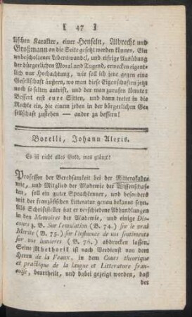 Borelli, Johann Alexis