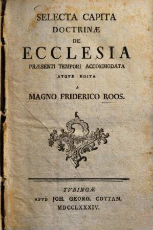 Selecta capita doctrinae de ecclesia