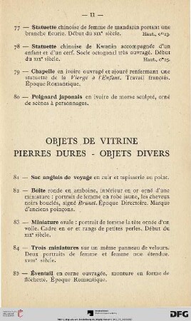 Objets De Vitrine Pierres Dures-Objets Divers  (Nr. 81-105)