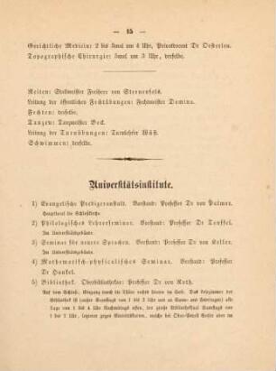 15-18, Universitätsinstitute