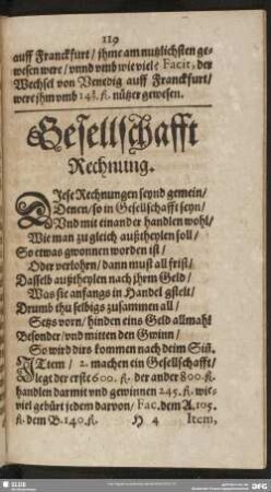 Gesellschafft Rechnung