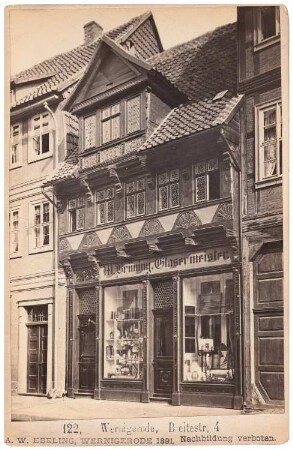 2-geschossiges Wohnhaus mit Laden, Wernigerode: Ansicht