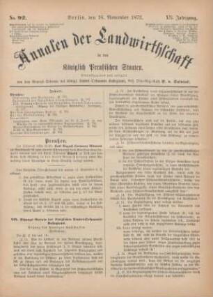 No. 92. Berlin, den 16. November 1872. XII. Jahrgang.