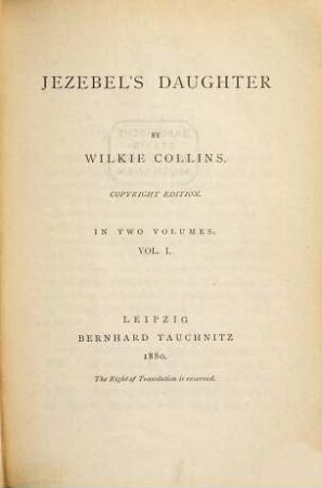 Jezebel's daughter, 1