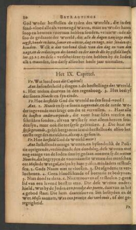 Het IX. Capittel