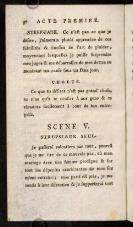 36-47, Scene V. Strepsiade seul. - Scene VI. Socrate, Srepsiade.