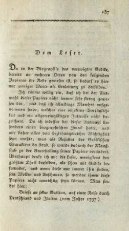 Dem Leser