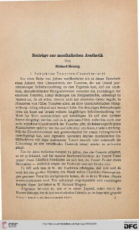 36: Beiträge zur musikalischen Aesthetik, [1]