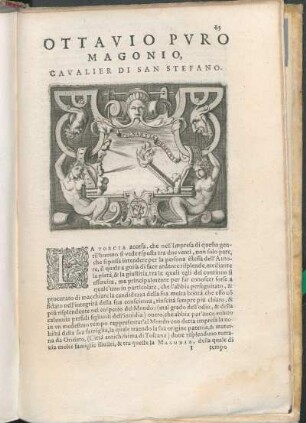 Ottavio Pvro Magonio, Cavalier Di San Stefano.