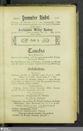 Heft 9. Taucha