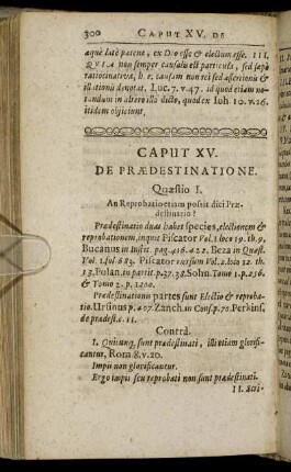 Caput XV. De Prædestinatione.