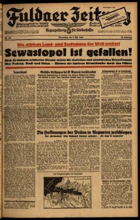 Ausgabe vom Donnerstag, den 02. Juli 1942.
